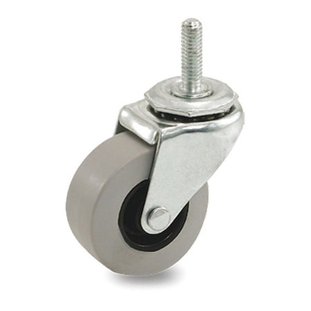 Pegasus Castr, Swivl Stem, Gray TPR Rubber, 120 lb. P5S-RP030G-ST3