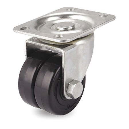 Pegasus Cstr, Dual Whl Swvl Plat, Blck Nyln, 330 lb P9S-NB025G-P