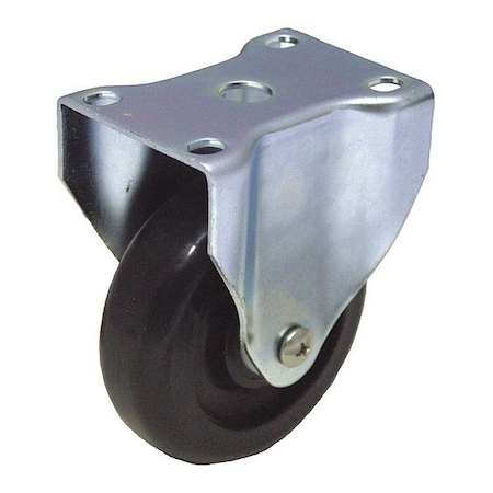 Zoro Select NSF-Listed Plate Caster, 300 lb. Ld Rating, Delrin P12R-PB050D-12