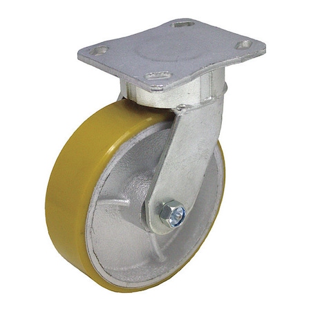 Pegasus Cstr, Swivl Plate, Yellow Urethan, 1320 lb. P24S-UY060K-14
