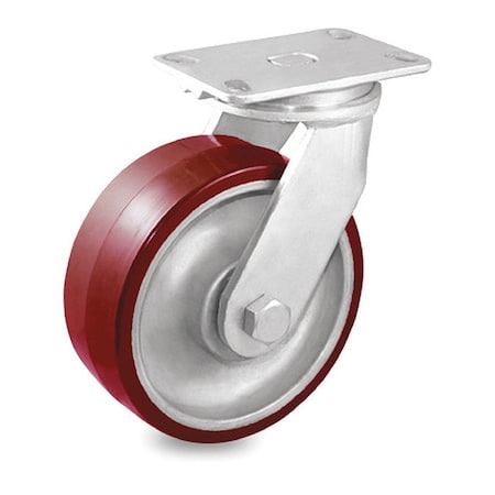Pegasus Cstr, Swivel Plate, Red Urethane, 2550 lb. P29S-URA080K-18