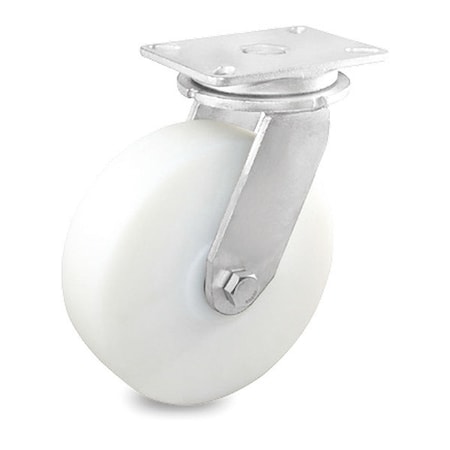 Pegasus Caster, Swivel Plate, White Nylon, 3500 lb. P29S-N080K-18