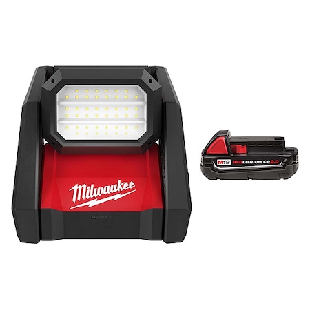 Milwaukee Tool Flood Light and Battery 2366-20, 48-11-1820