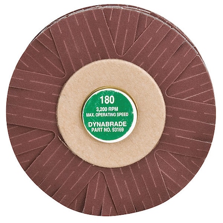 Dynabrade Sanding Star, 4" dia., 180G, AO, Spindle-Mt 93169
