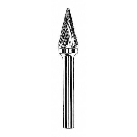 DYNABRADE Carbide Bur, 1/8"dia., SM-42, D/C14 Deg C 93348