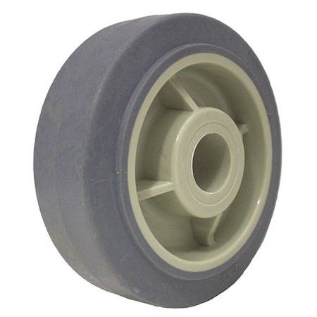 Pegasus Wheel, Gray TPR, 5" x 2", Plain Bore P-RP-050X020/119G