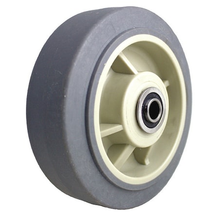 Pegasus Wheel, Gray TPR, 5" x 2", Prec Ball P-RP-050X020/050K