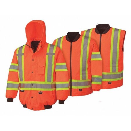 Pioneer Bomber Jacket, 6-in-1, Hi-Vis Orange, M V1120350U-M
