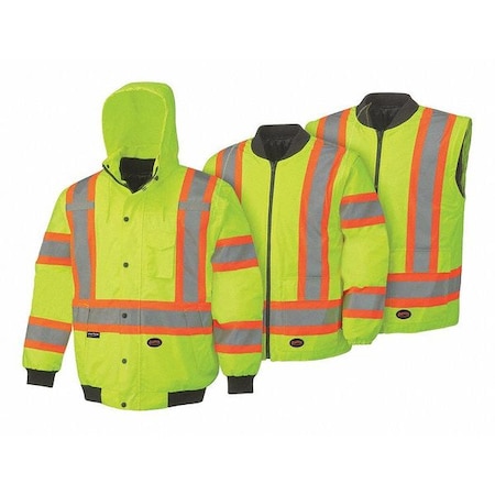 Pioneer Bomber Jacket, 6-in-1, Hi-Vis Yellow, M V1120360U-M