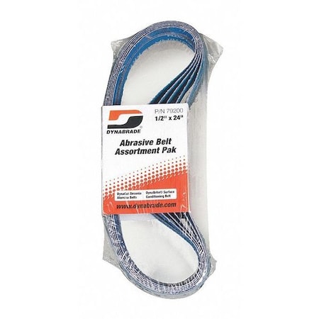 Dynabrade Belt, Assortment, PK, 1/2" 79200