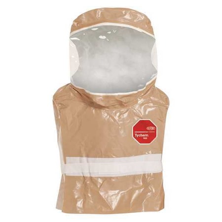 Dupont Disposable Hood, Tychem(R) 5000, Taped Seam, Tan, Covers Face, Head , 6 PK C3651TTN00000600