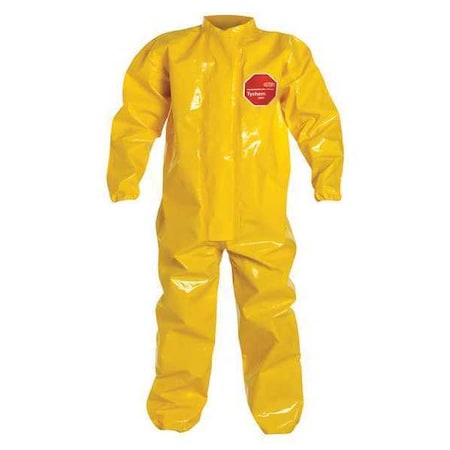 Dupont Collared Coverall, Elastic, Yellow, M, PK2 BR125TYLMD000200
