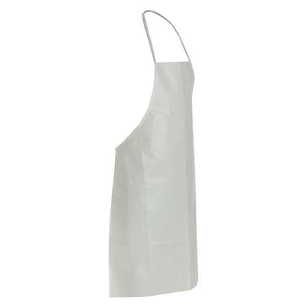 Dupont Disposable Bib Apron, Tyvek(R) 400, Bound, 5.9 mil, 35 3/4 in, White, Universal, 100 PK TY273BWH000100VP