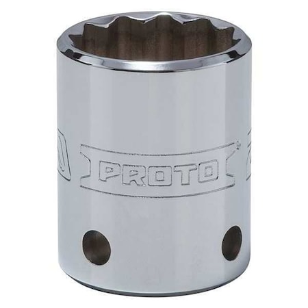 Proto 1/2 " Drive, 24mm Metric Socket, 12 Points, Steel, Chrome, 24 mm J5424M-TT