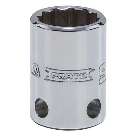 Proto 3/8 in Drive, 9/16" SAE Socket, 12 Points, Steel, Chrome, 9/16 in J5218-TT