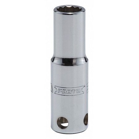 Proto 3/8 " Drive, 3/8" SAE Socket, 12 Points, Steel, Chrome, 3/8 in J5012-TT