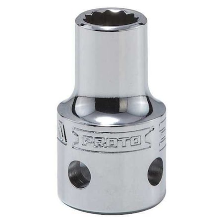Proto 1/2 " Drive, 3/8" SAE Socket, 12 Points, Steel, Chrome, 3/8 in J5412-TT