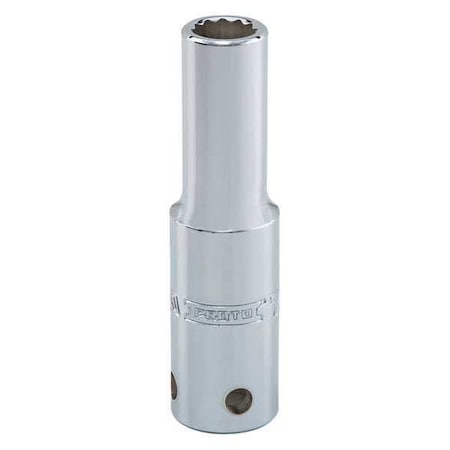Proto 1/2 in Drive, 7/16" SAE, Socket, 12 Points, Steel, Chrome, 7/16 in J5314-TT