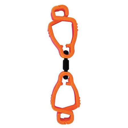 Proto Glove Holder Clips, Plastic with Rubber Connector, Holds (1) Pair of Gloves , Orange JPPEGLV