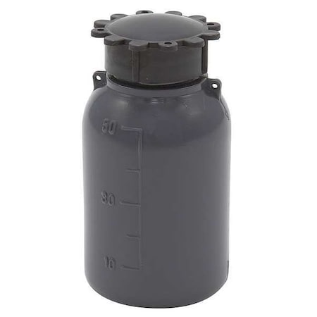 Dynalon Bottle, 50mL, LDPE, Narrow, Gray, PK50 201295-0050