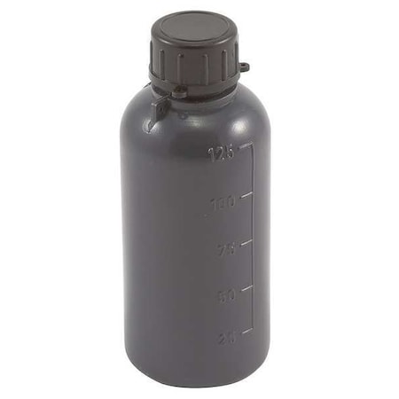 Dynalon Bottle, 125mL, LDPE, Narrow, Gray, PK50 201295-0125