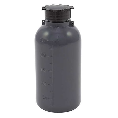 Dynalon Bottle, 250mL, LDPE, Narrow, Gray, PK50 201295-0250