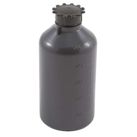 Dynalon Bottle, 500mL, LDPE, Narrow, Gray, PK25 201295-0500