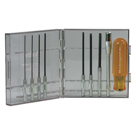Xcelite Precision Screwdriver Set, Ball Hex, Metric, 9 pcs 99PS41MMBPN