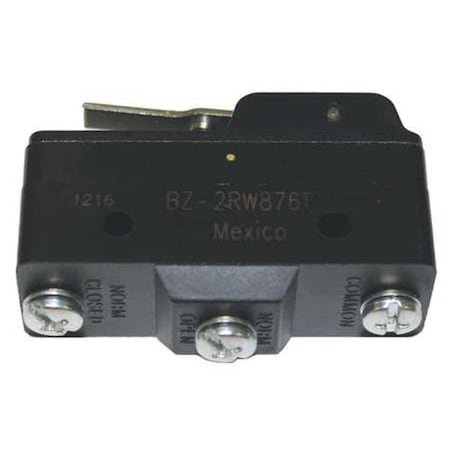 Honeywell Industrial Snap Action Switch, Hinge, Lever Actuator, SPDT, 15A @ 480V AC Contact Rating BZ-2RW876T