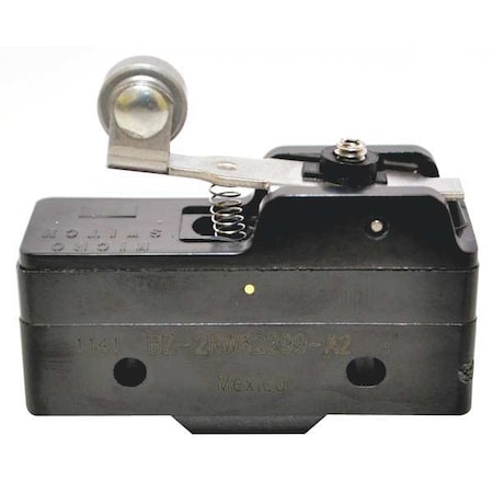 Honeywell Industrial Snap Action Switch, Lever, Roller, Short Actuator, SPDT, 15A @ 120V AC Contact Rating BZ-2RW82299-A2