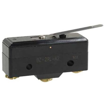 Honeywell Industrial Snap Action Switch, Leaf, Lever Actuator, SPDT, 15A @ 240V AC Contact Rating BZ-2RL-A2