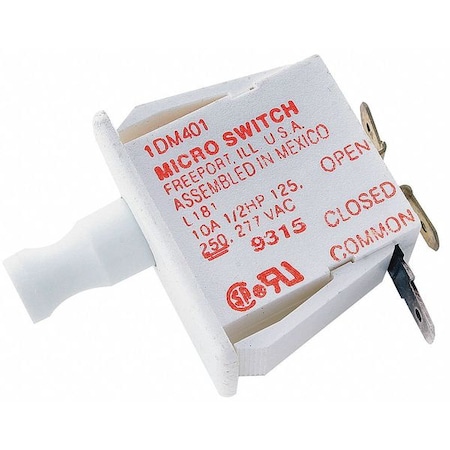 Honeywell Snap Action Switch, Finger Grip, Plunger Actuator, SPDT, 10 A at 240 V AC Contact Rating 1DM401