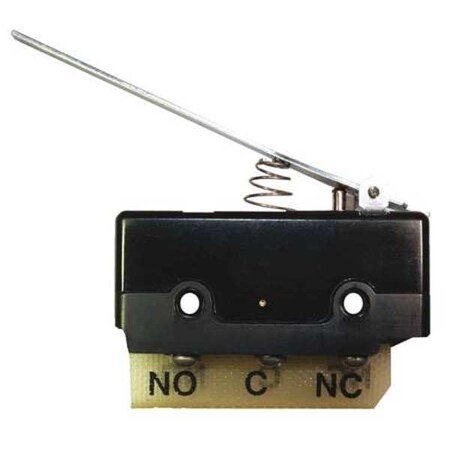 Honeywell Industrial Snap Action Switch, Hinge, Lever Actuator, DPDT, 10A @ 240V AC Contact Rating DT-2RV-A7