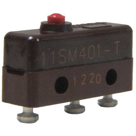 Honeywell Miniature Snap Action Switch, Pin, Plunger Actuator, SPDT, 5A @ 240V AC Contact Rating 11SM401-T