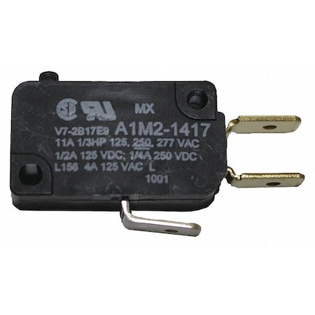 HONEYWELL Miniature Snap Action Switch, Pin, Plunger Actuator, SPDT, 3A @ 240V AC Contact Rating V7-2B17E9