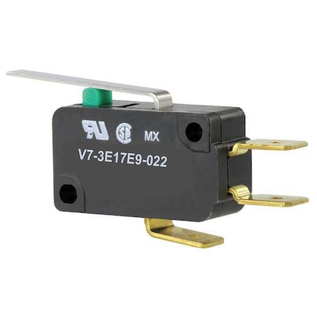 Honeywell Miniature Snap Action Switch, Lever, Long Actuator, SPDT V7-3E17E9-022