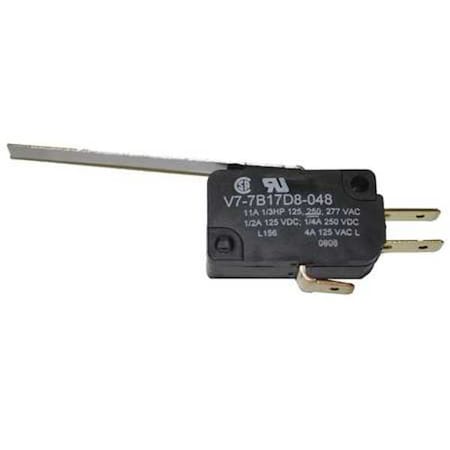 Honeywell Miniature Snap Action Switch, Lever, Long Actuator, SPDT V7-7B17D8-048
