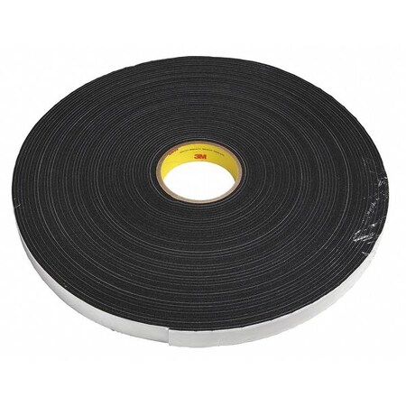 3M Vinyl Foam Tape, 1 In x 36 yd., Black 4508