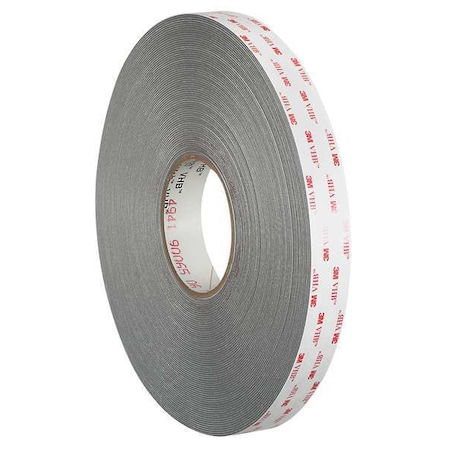3M Double-Sided Foam Tape, 1/2 in W, 36 yd L, 1/32 in, Acrylic Foam, Double-Sided 4941