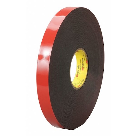 3M Double Sided VHB Tape, 1/2 in, Black, 36 yd 5952