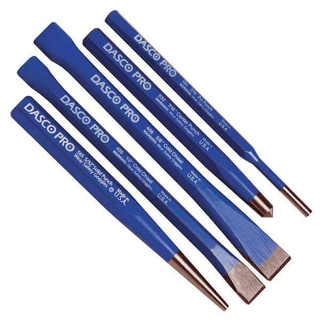 Dasco Pro Punch and Chisel Set, 5 Pcs 13