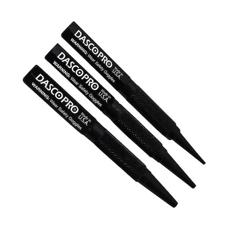 Dasco Pro Nail Set, 4" L, Black Oxide, 3 Pcs 77