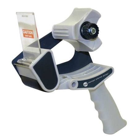 Intertape Hand And Desk Dispensers, 2 in Max. Tape Width. 5 1/2 in Tape Core Dia, Pistol, Plastic, Blue 1969