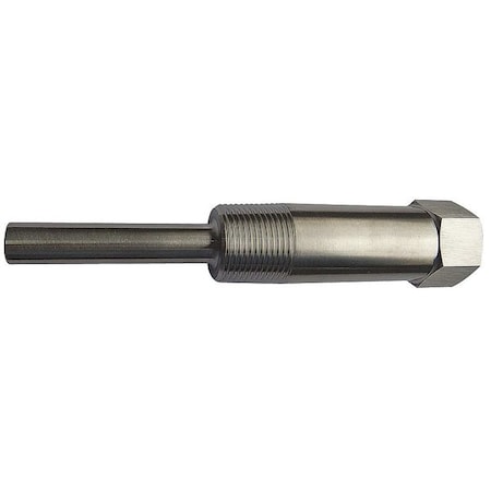 Zoro Select Bimetal Thermowell, Lagging, 304SS, 1/2NPSM 24C529