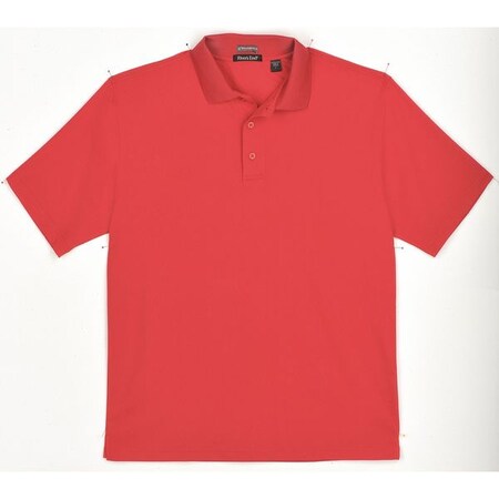 Solar Shield Men's Polo Shirt, Polyester, No Pocket(s), Red, S 6130 S RED