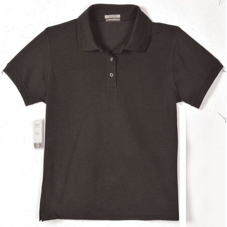 Solar Shield Women's Polo Shirt, 35% Cotton, 65% Polyester, No Pocket(s), Black, M 3302 M BLACK