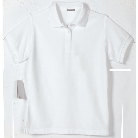 Solar Shield Women's Polo Shirt, 35% Cotton, 65% Polyester, No Pocket(s), White, L 3302 L WHITE
