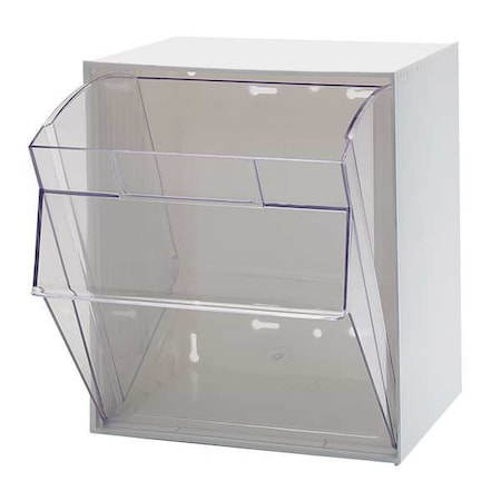 Quantum Storage Systems Bin Unit, 1 Tip Out Bins, White QTB301WT