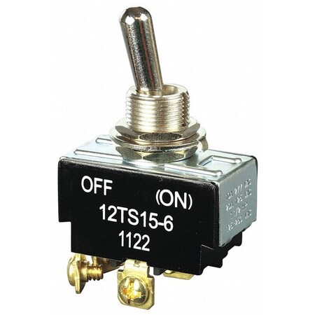 Honeywell Toggle Switch (ON)-OFF DPST 10A @ 277V Screw Terminals 12TS15 ...