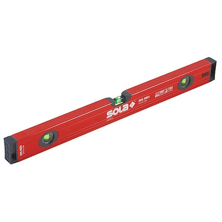 Sola Box Level, Aluminum, 24 In, Red LSB24